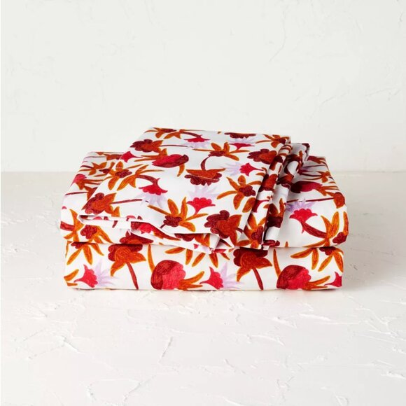 Opalhouse Natalia Floral Twin/TwinXL Printed Cotton Percale Sheet Set NWT - Picture 1 of 3